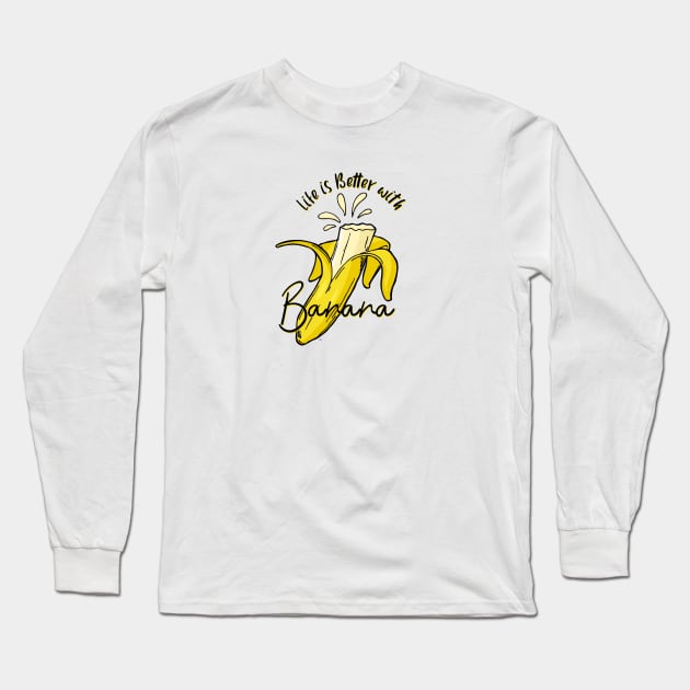 Banana Long Sleeve T-Shirt by TambuStore